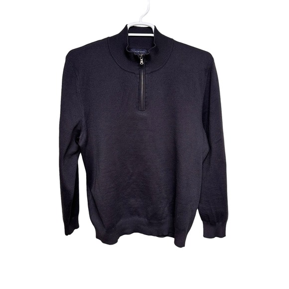 Lands' End Men's Quarter Zip Sweater, Navy Pullover‎ Size XL-LNC! - Picture 1 of 6